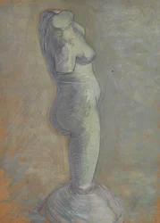Molde de gesso do torso de uma mulher